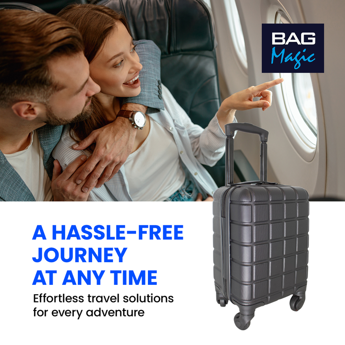 RyanAir 40x25x20cm Cabin Suitcase, Carry on Approved Underseat ABS Hard Luggage
