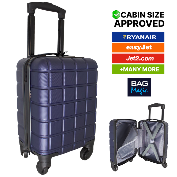 RyanAir 40x25x20cm Cabin Suitcase, Carry on Approved Underseat ABS Hard Luggage