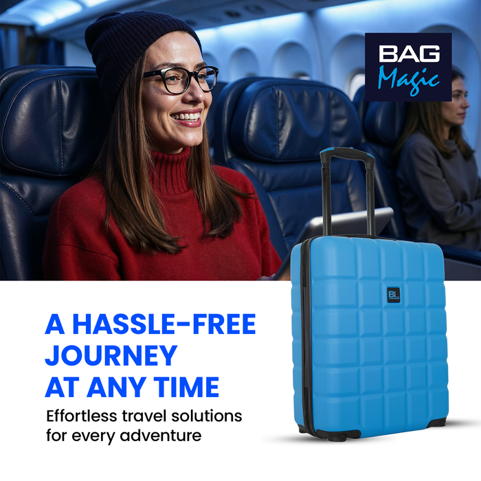Bordlite Lightweight Hard Shell ABS Suitcase +  360° Easy-Spinner Wheels