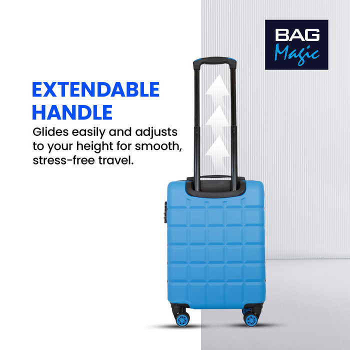 Bordlite Lightweight Hard Shell ABS Suitcase +  360° Easy-Spinner Wheels