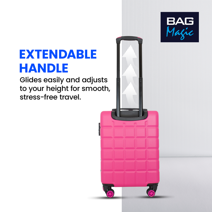 Bordlite Lightweight Hard Shell ABS Suitcase +  360° Easy-Spinner Wheels