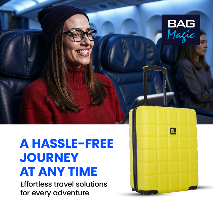 Bordlite Lightweight Hard Shell ABS Suitcase +  360° Easy-Spinner Wheels