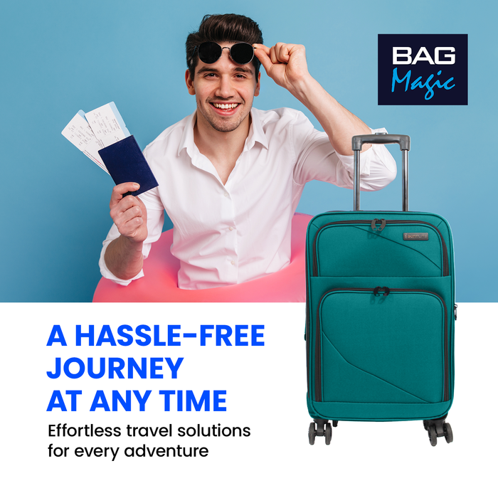 Lightweight Soft Shell Suitcase by Bordlite – 4 Spinner Wheels, Expandable with Combination Lock