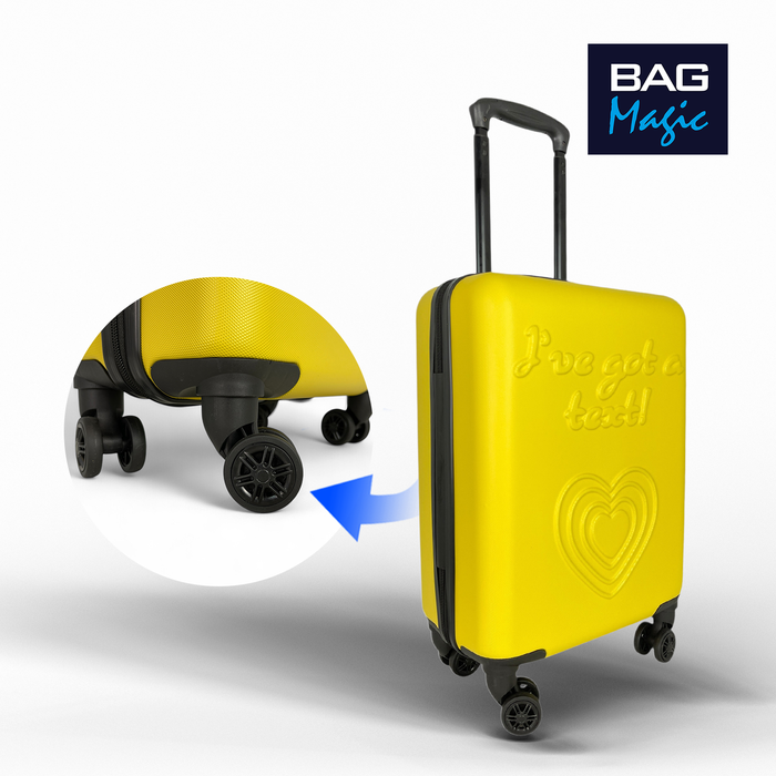 54x36x20cm Hardshell Cabin Suitcase – Lightweight ABS Hand Luggage with 8 Spinner Wheels