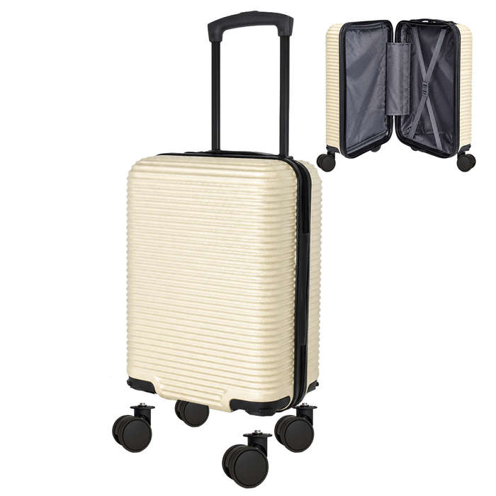 Bordlite Ryanair 40x30x20cm Underseat Carry On Suitcase with Removable Wheels | Extra Packing Space & Cabin Size Fit | Lightweight Luggage