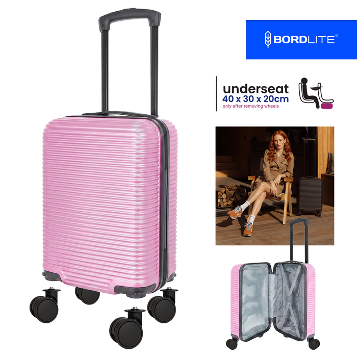 Bordlite Ryanair 40x30x20cm Underseat Carry On Suitcase with Removable Wheels | Extra Packing Space & Cabin Size Fit | Lightweight Luggage