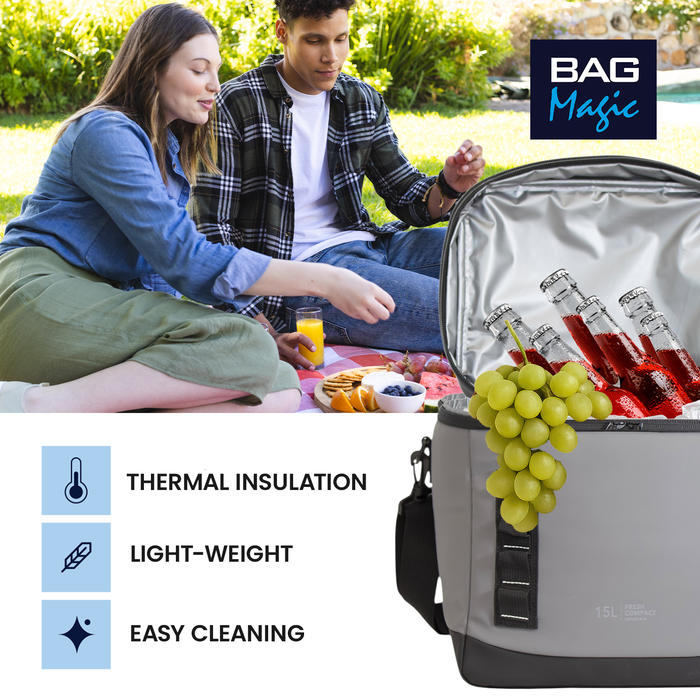 Bordlite Cooler Bag - Leakproof Waterproof Lining & Thermal Insulation - 8L & 15L sizes