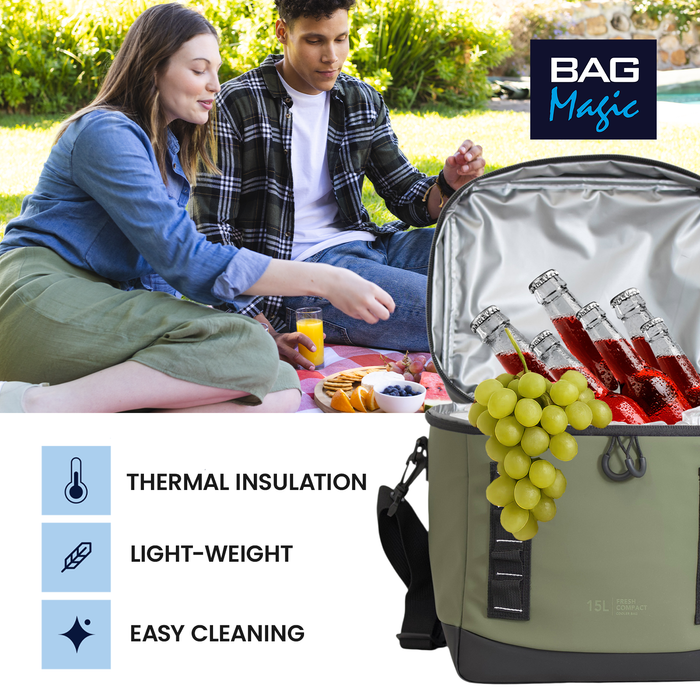 Bordlite Cooler Bag - Leakproof Waterproof Lining & Thermal Insulation - 8L & 15L sizes