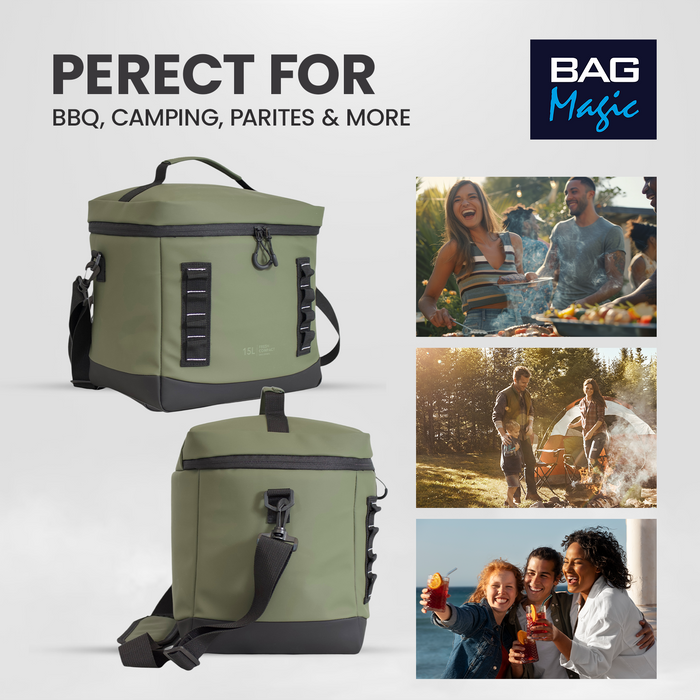Bordlite Cooler Bag - Leakproof Waterproof Lining & Thermal Insulation - 8L & 15L sizes