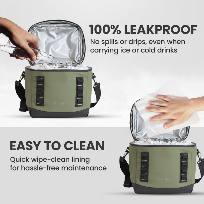 Bordlite Cooler Bag - Leakproof Waterproof Lining & Thermal Insulation - 8L & 15L sizes