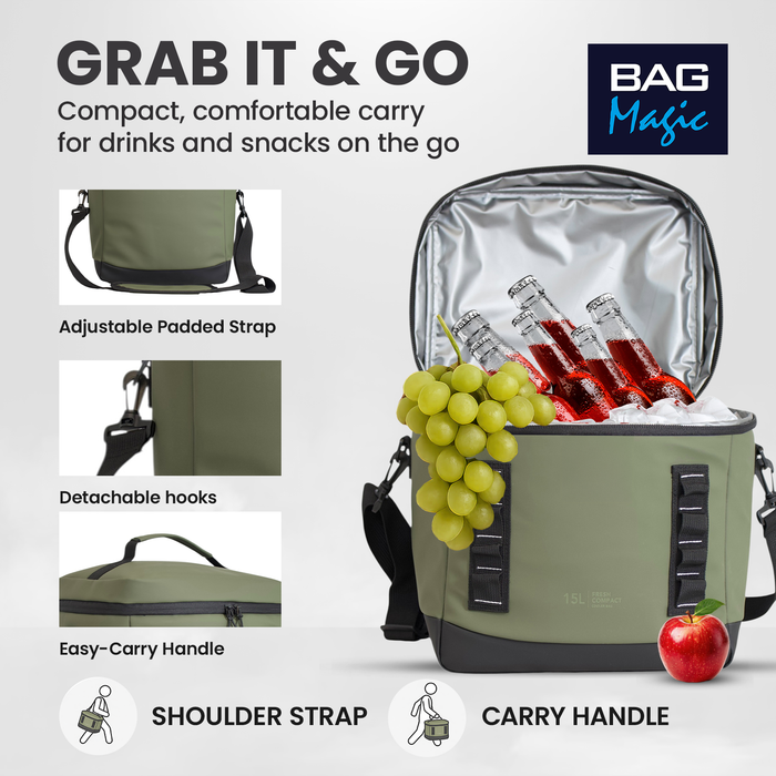 Bordlite Cooler Bag - Leakproof Waterproof Lining & Thermal Insulation - 8L & 15L sizes
