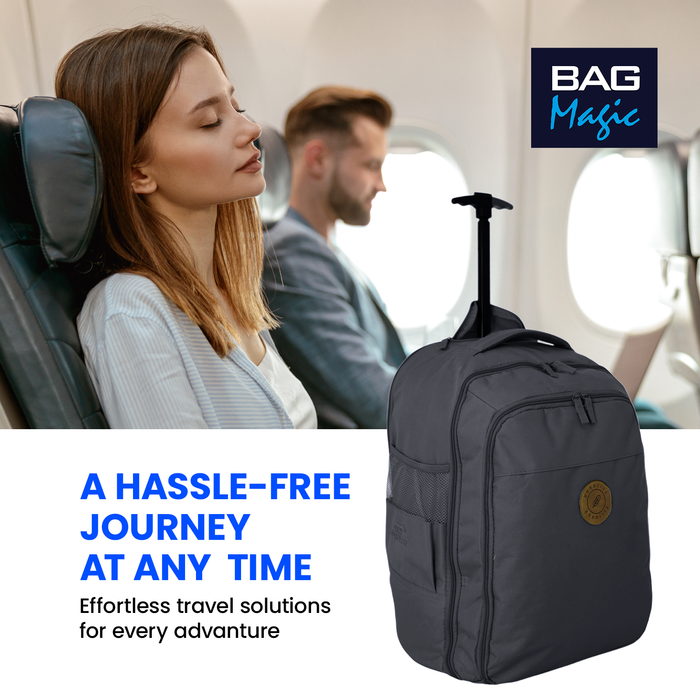 Cabin Approved 2-in-1 Wheeled Backpack & Holdall – 50x38x25cm, 47L Lightweight Trolley Bag