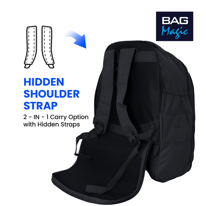 Cabin Approved 2-in-1 Wheeled Backpack & Holdall – 50x38x25cm, 47L Lightweight Trolley Bag