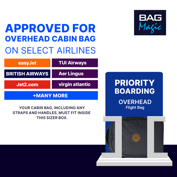 Cabin Approved 2-in-1 Wheeled Backpack & Holdall – 50x38x25cm, 47L Lightweight Trolley Bag