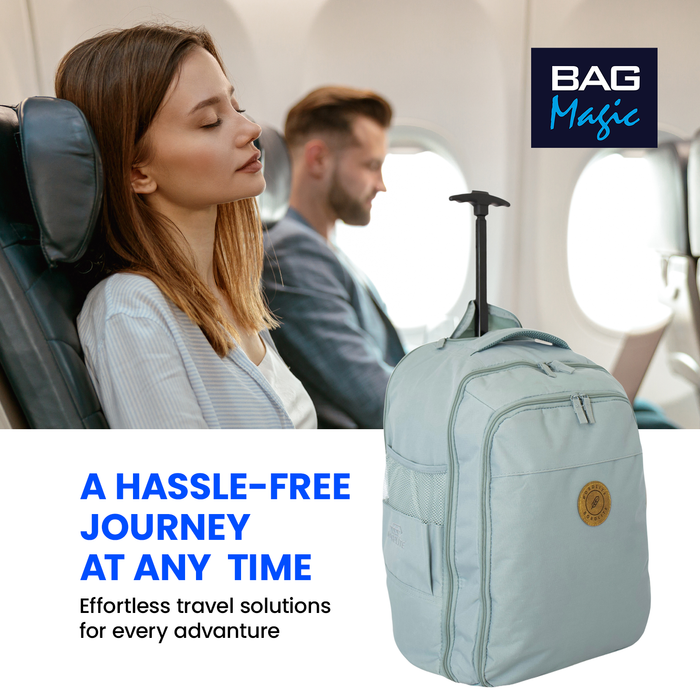 Cabin Approved 2-in-1 Wheeled Backpack & Holdall – 50x38x25cm, 47L Lightweight Trolley Bag