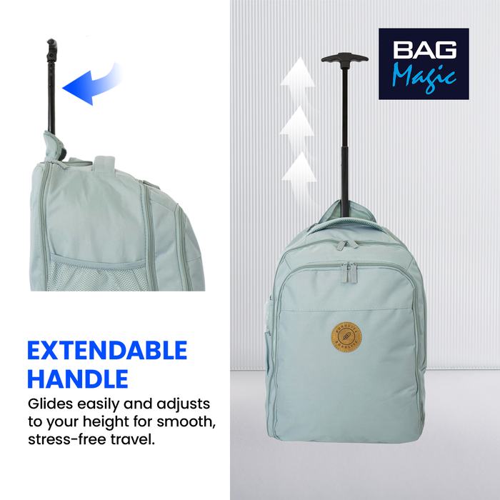 Cabin Approved 2-in-1 Wheeled Backpack & Holdall – 50x38x25cm, 47L Lightweight Trolley Bag