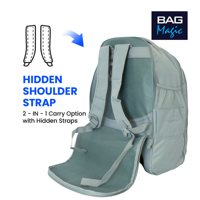 Cabin Approved 2-in-1 Wheeled Backpack & Holdall – 50x38x25cm, 47L Lightweight Trolley Bag