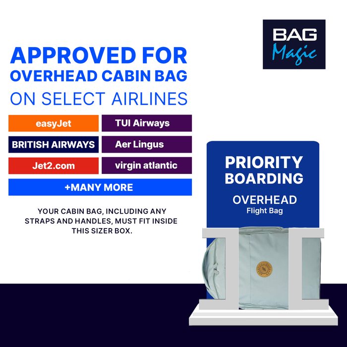 Cabin Approved 2-in-1 Wheeled Backpack & Holdall – 50x38x25cm, 47L Lightweight Trolley Bag