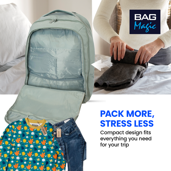 Cabin Approved 2-in-1 Wheeled Backpack & Holdall – 50x38x25cm, 47L Lightweight Trolley Bag