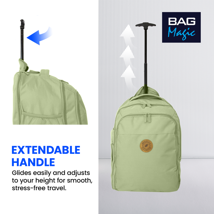 Cabin Approved 2-in-1 Wheeled Backpack & Holdall – 50x38x25cm, 47L Lightweight Trolley Bag