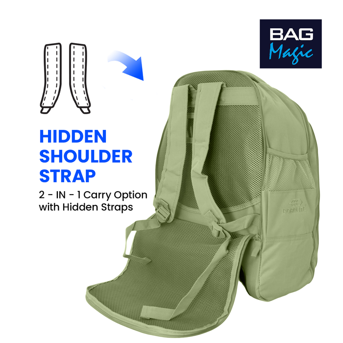 Cabin Approved 2-in-1 Wheeled Backpack & Holdall – 50x38x25cm, 47L Lightweight Trolley Bag