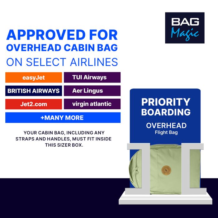 Cabin Approved 2-in-1 Wheeled Backpack & Holdall – 50x38x25cm, 47L Lightweight Trolley Bag