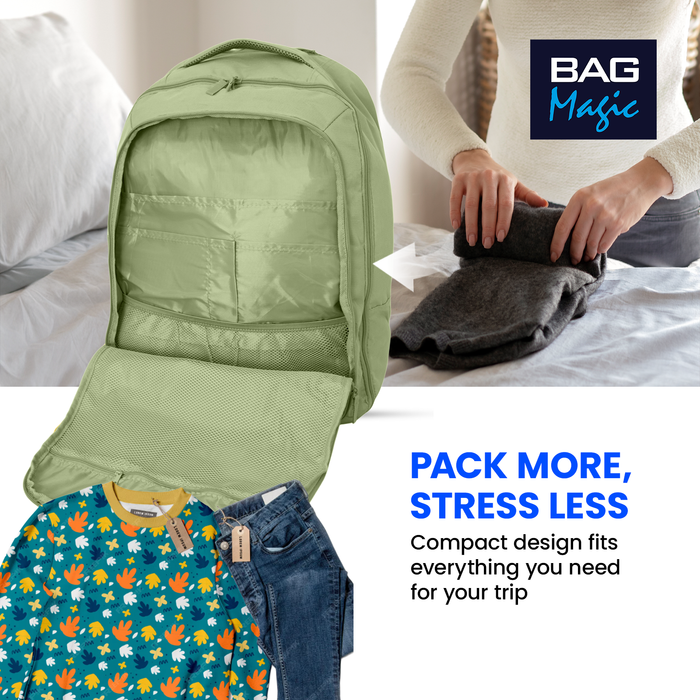 Cabin Approved 2-in-1 Wheeled Backpack & Holdall – 50x38x25cm, 47L Lightweight Trolley Bag