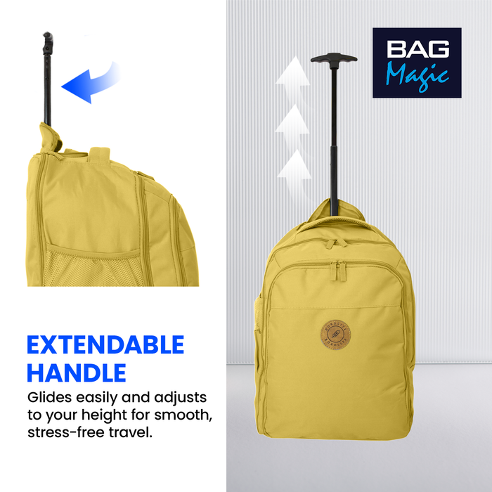 Cabin Approved 2-in-1 Wheeled Backpack & Holdall – 50x38x25cm, 47L Lightweight Trolley Bag