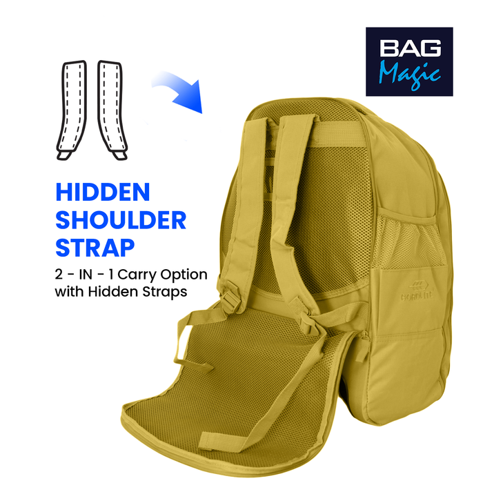 Cabin Approved 2-in-1 Wheeled Backpack & Holdall – 50x38x25cm, 47L Lightweight Trolley Bag