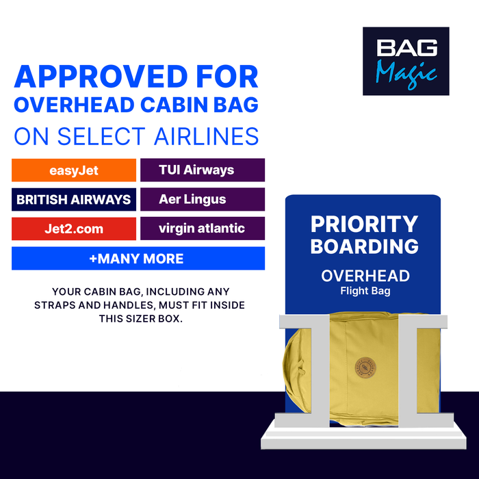Cabin Approved 2-in-1 Wheeled Backpack & Holdall – 50x38x25cm, 47L Lightweight Trolley Bag