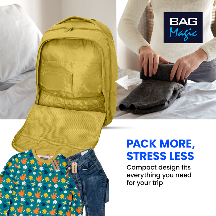 Cabin Approved 2-in-1 Wheeled Backpack & Holdall – 50x38x25cm, 47L Lightweight Trolley Bag