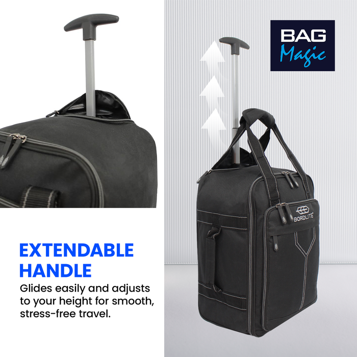 Bordlite Ryanair Approved Cabin Holdall on Wheels, 40x20x25cm, 20L
