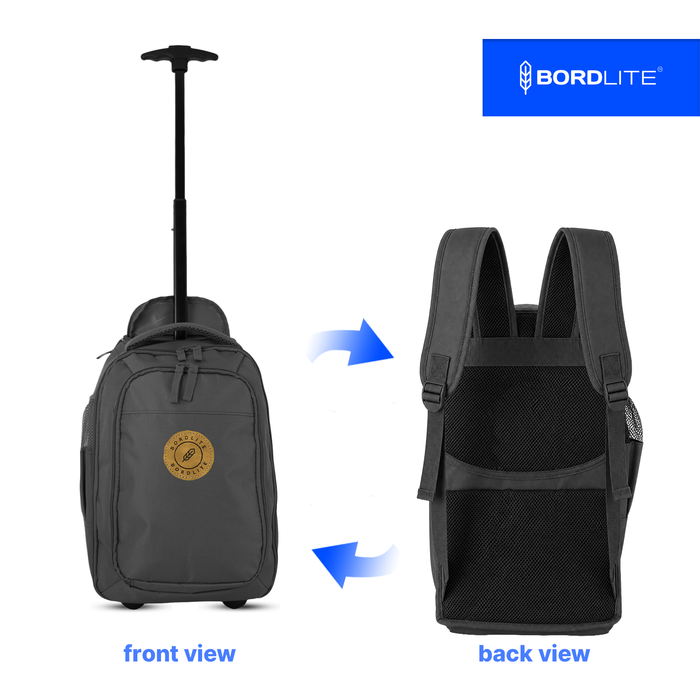 Bordlite Ryanair Cabin Approved Wheeled Backpack 40x25x20cm - 2 in 1 Wheeled Holdall + Backpack - 20L