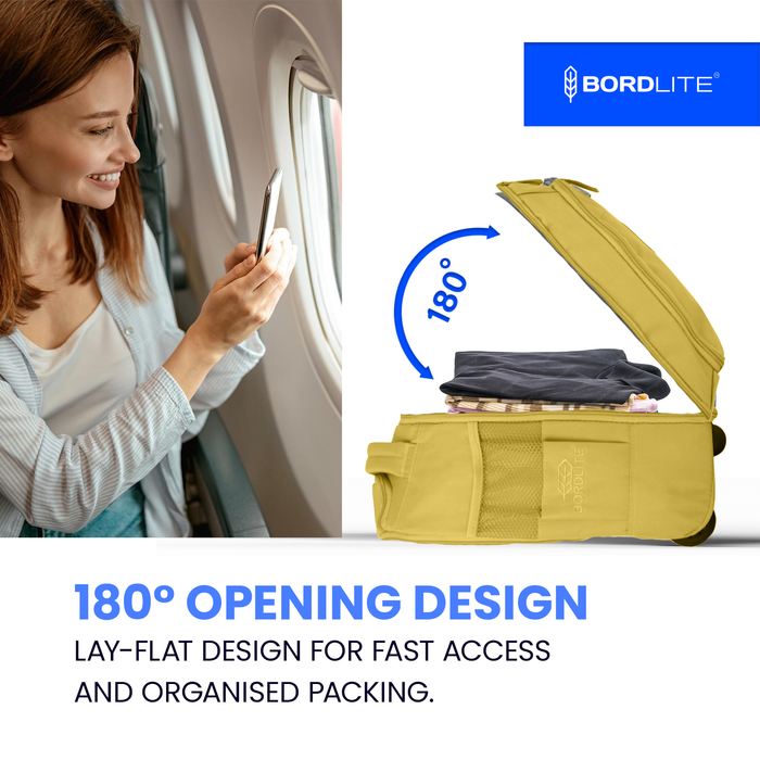 Bordlite Ryanair Cabin Approved Wheeled Backpack 40x25x20cm - 2 in 1 Wheeled Holdall + Backpack - 20L