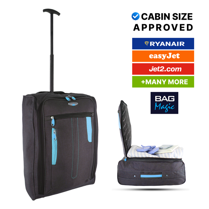 Bordlite Soft Sided Cabin Approved Overhead Suitcase - 50x20x35cm
