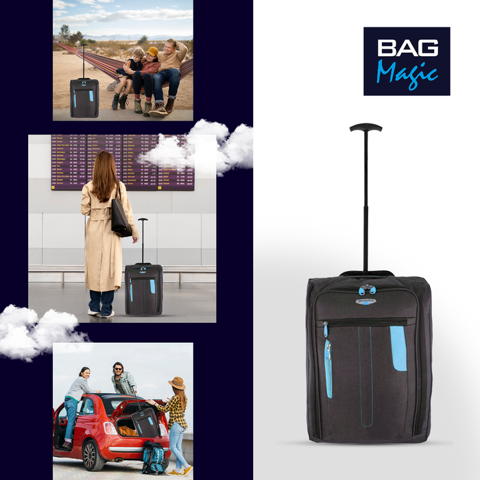 Bordlite Soft Sided Cabin Approved Overhead Suitcase - 50x20x35cm