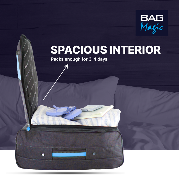 Bordlite Soft Sided Cabin Approved Overhead Suitcase - 50x20x35cm
