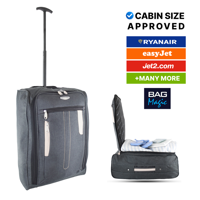 Bordlite Soft Sided Cabin Approved Overhead Suitcase - 50x20x35cm