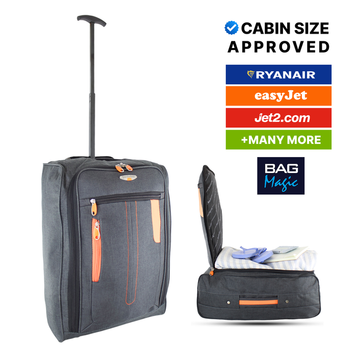 Bordlite Soft Sided Cabin Approved Overhead Suitcase - 50x20x35cm