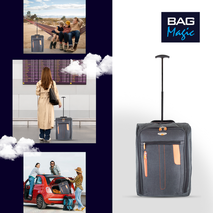 Bordlite Soft Sided Cabin Approved Overhead Suitcase - 50x20x35cm