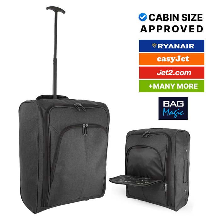 Overhead Cabin Luggage 50x35x20cm Wheeled Travel Bag – Ryanair & Airline Approved