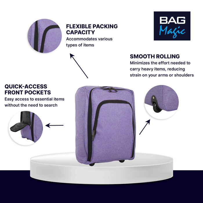 Overhead Cabin Luggage 50x35x20cm Wheeled Travel Bag – Ryanair & Airline Approved