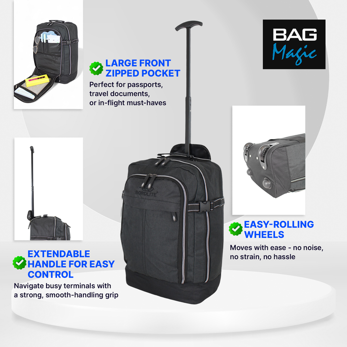 Borsa A Rotelle Kids Cabin EasyJet Approved 45x35x20cm 32L: Viaggia Leggero Con I Bambini