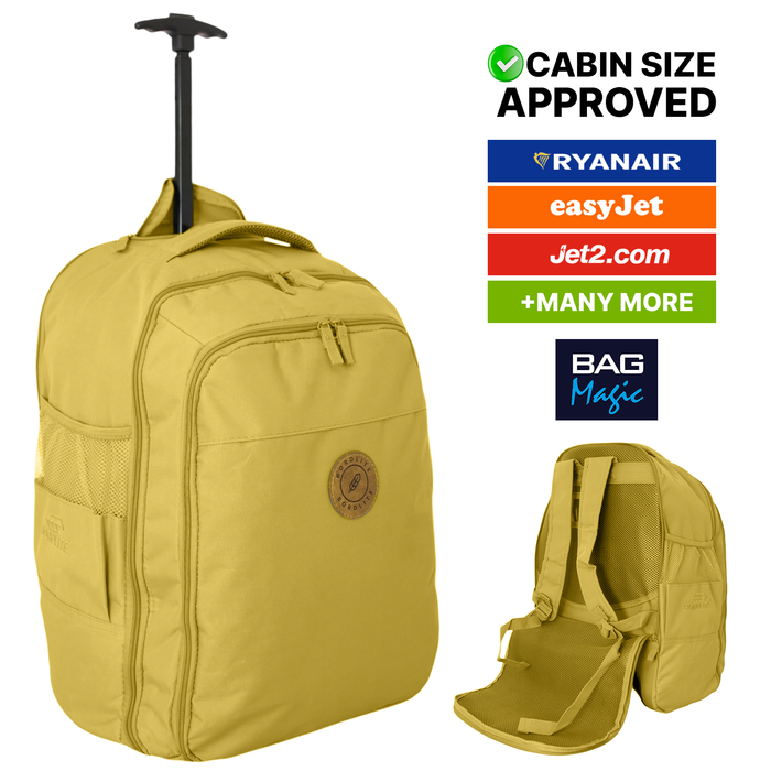 Cabin Approved 2-in-1 Wheeled Backpack & Holdall – 50x38x25cm, 47L Lightweight Trolley Bag