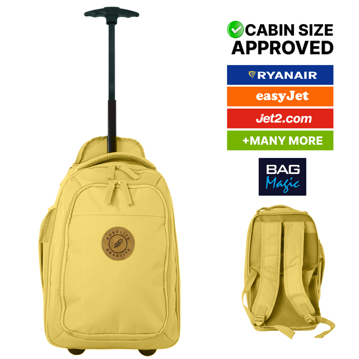 Bordlite Ryanair Cabin Approved Wheeled Backpack 40x25x20cm – 2 in 1 Wheeled Holdall + Backpack - 20L