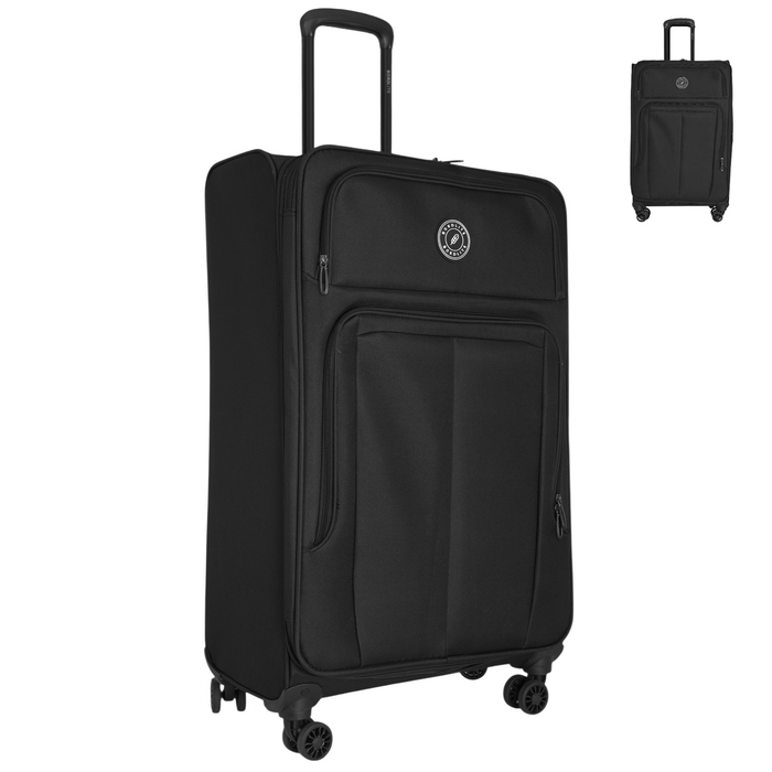 Bordlite Lightweight Expandable Suitcase - Soft Shell Travel Case with 360° Spinner Wheels