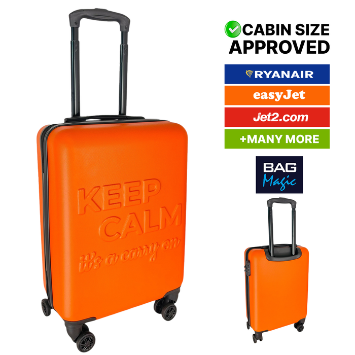 54x36x20cm Hardshell Cabin Suitcase – Lightweight ABS Hand Luggage with 8 Spinner Wheels
