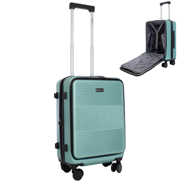 Bordlite 28" Large Suitcase – ABS Hardshell Front Opening Lightweight Luggage with 8x Spinner Wheels, Combo Lock, Telescopic Handle