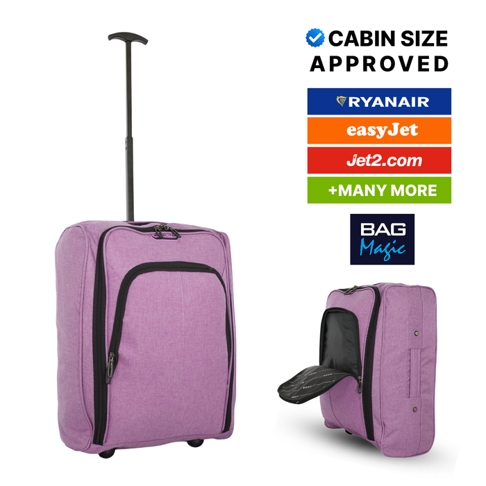 Overhead Cabin Luggage 50x35x20cm Wheeled Travel Bag – Ryanair & Airline Approved