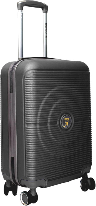 Bordlite Lightweight 8 Wheel Spinner Cabin Suitcase, Durable Hardshell Luggage with Adjustable Trolley Handle, Combination Lock,360° Double-Wheel Stability, Size 20"